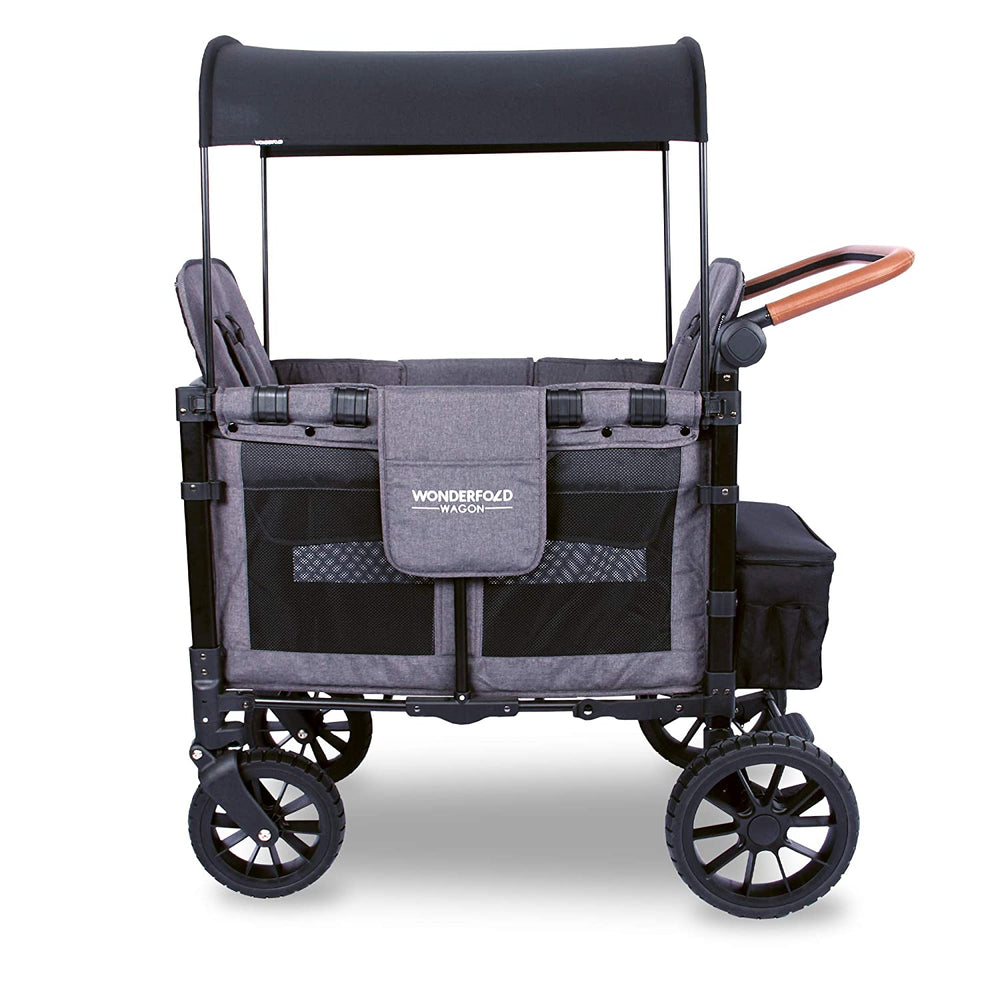 WonderFold W2 Luxe Push/Pull 2-Passenger Stroller Wagon Gray New