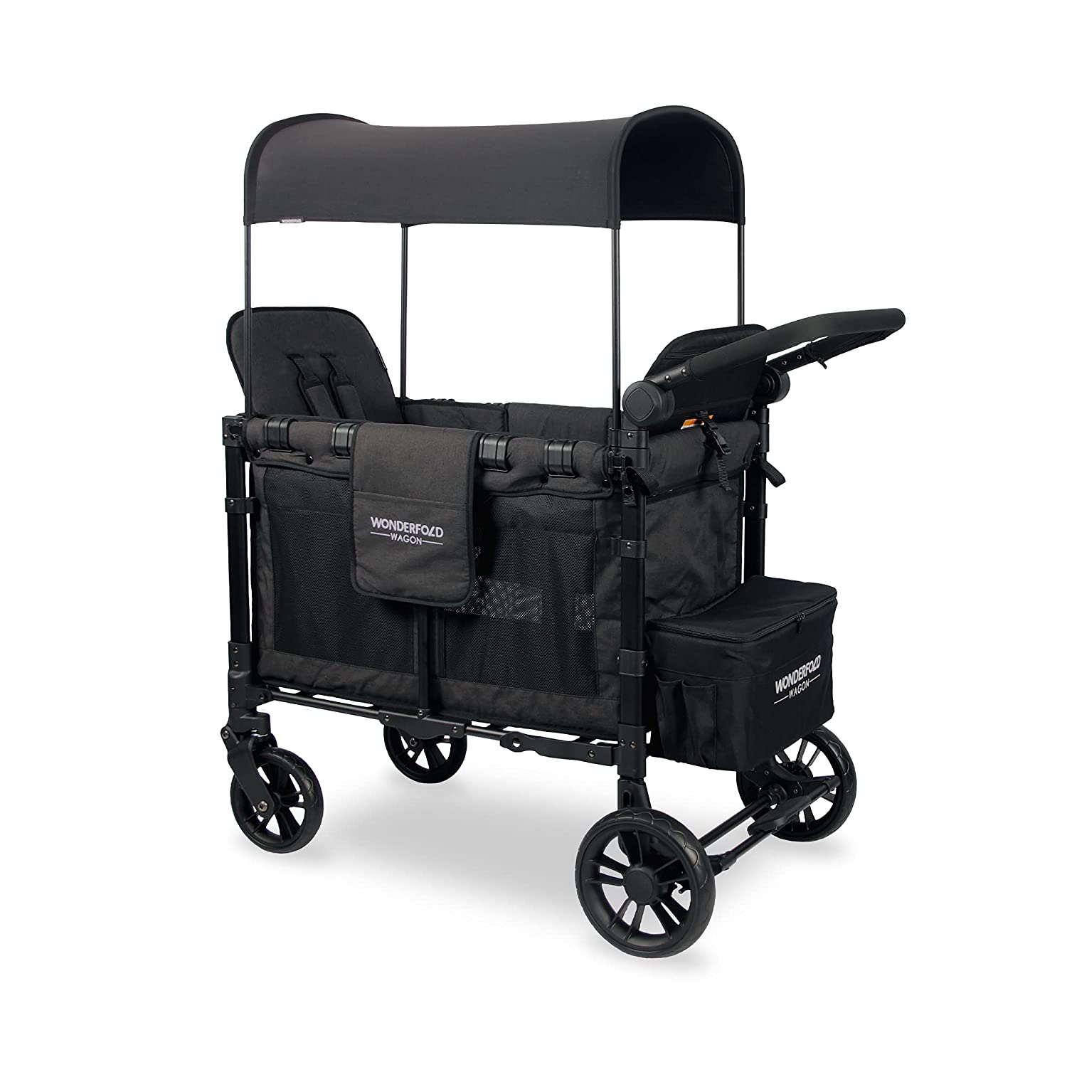 WonderFold W2 Elite Push/Pull 2-Passenger Stroller Wagon Black New