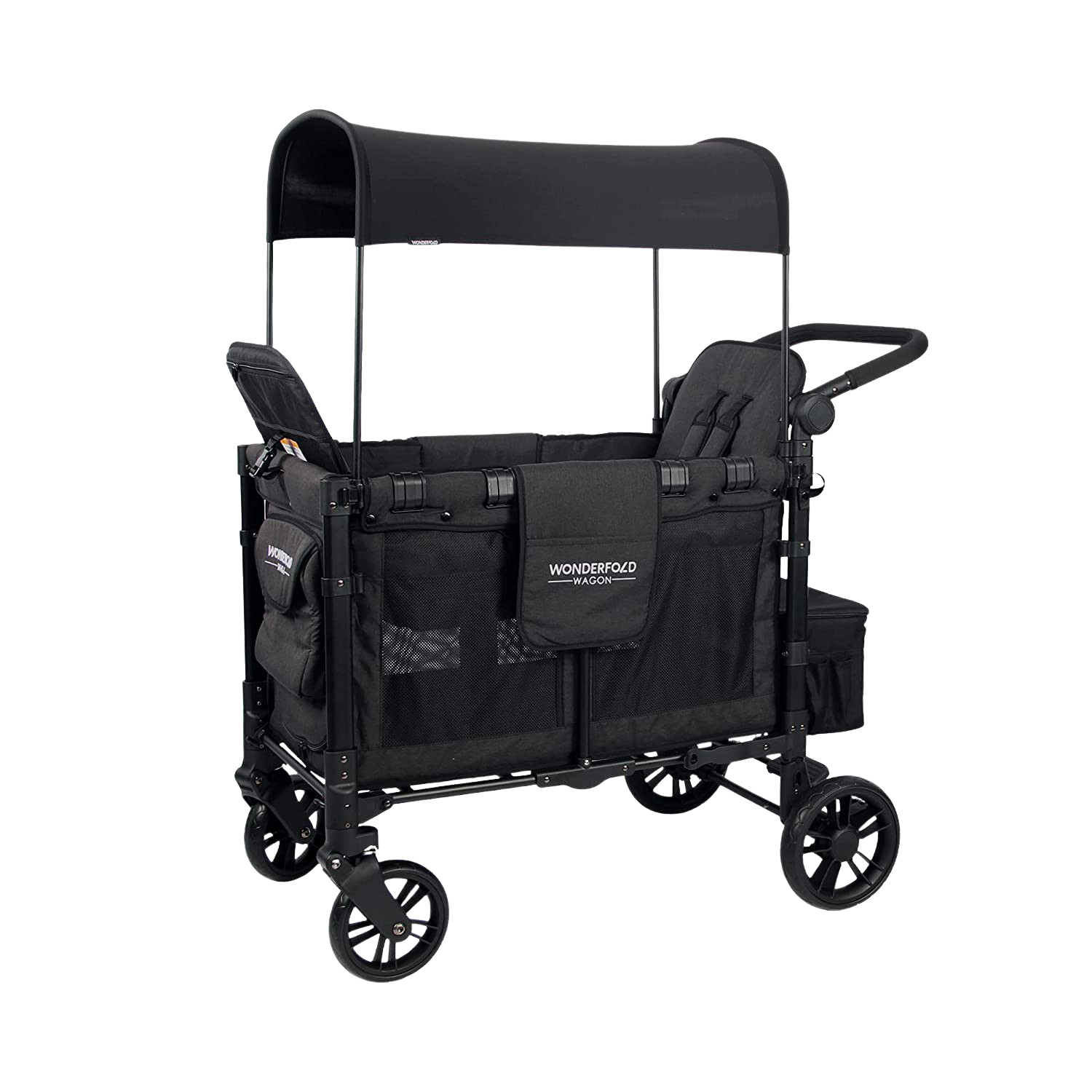 WonderFold W2 Elite Push/Pull 2-Passenger Stroller Wagon Black New
