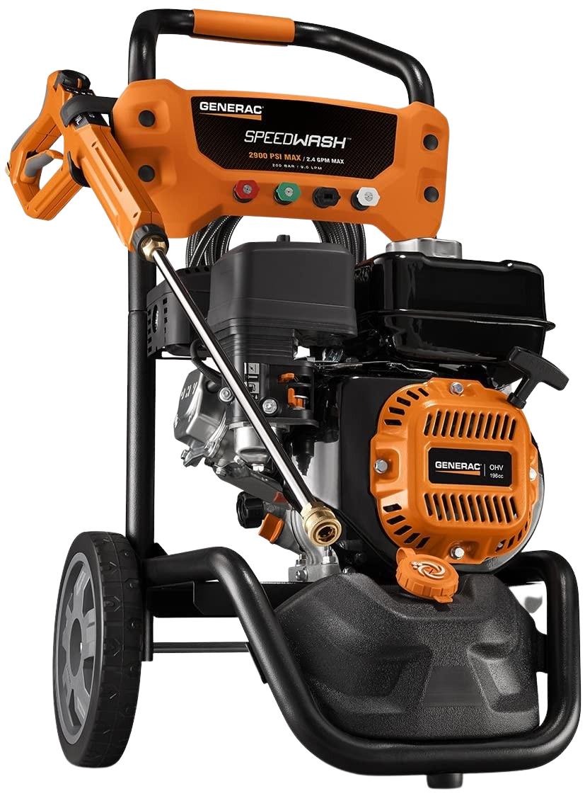 Generac Speedwash 2900 PSI 2.4 GPM Recoil Start Gas Pressure Washer Kit with Attachments 6882 New