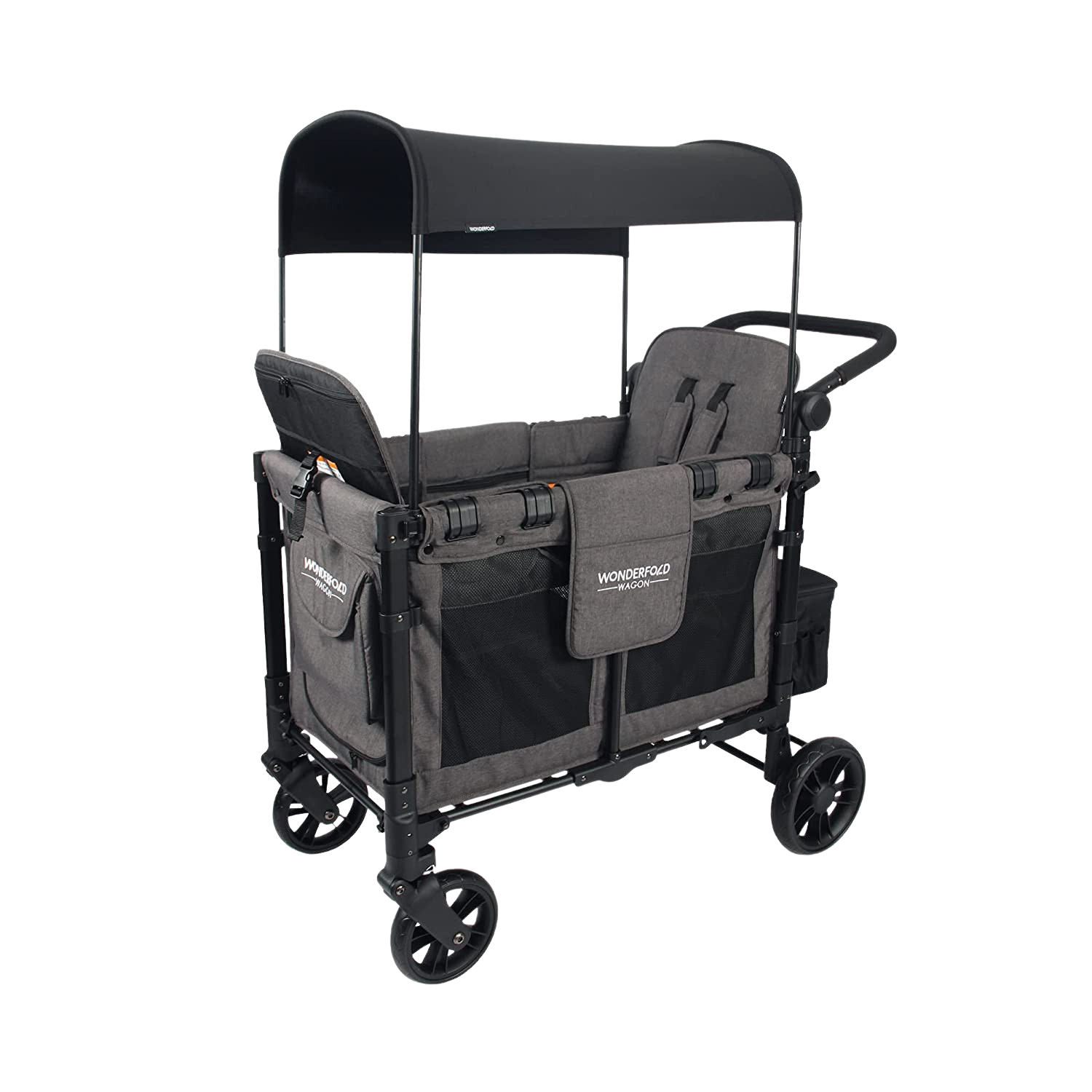 WonderFold W2 Elite Push/Pull 2-Passenger Stroller Wagon Gray New