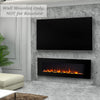 Valuxhome WM60 60 in. 750/1500W Wall Mounted Log and Crystals Fireplace with Remote Black New