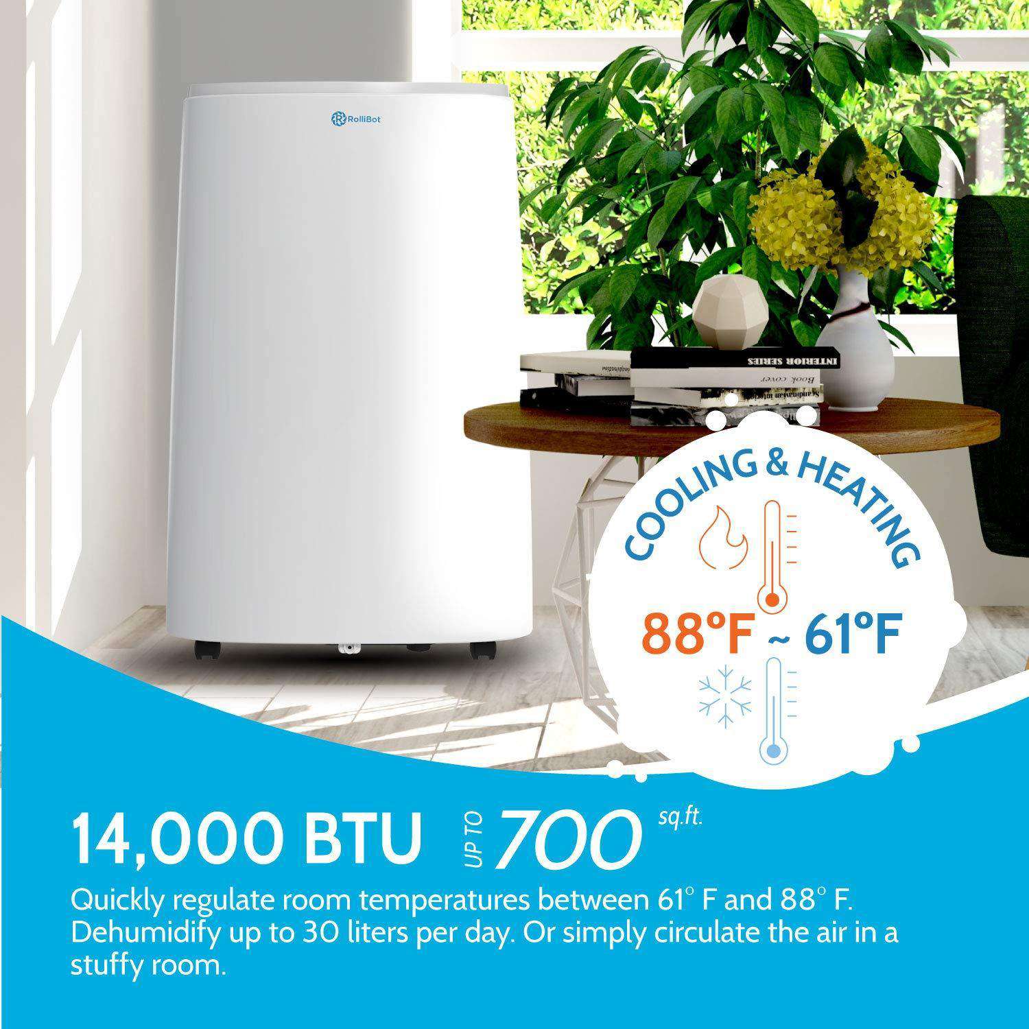 Arctic Wind 14,000 BTU Portable Air Conditioner Cools 700 Sq. Ft