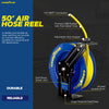 Goodyear 300 PSI 3/8" OD x 50' Industrial Retractable Rubber Air Hose Reel New