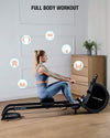 OVICX OS-ROWINGM-R100 Double Track Foldable Indoor Magnetic Rowing Machine With LCD Display New