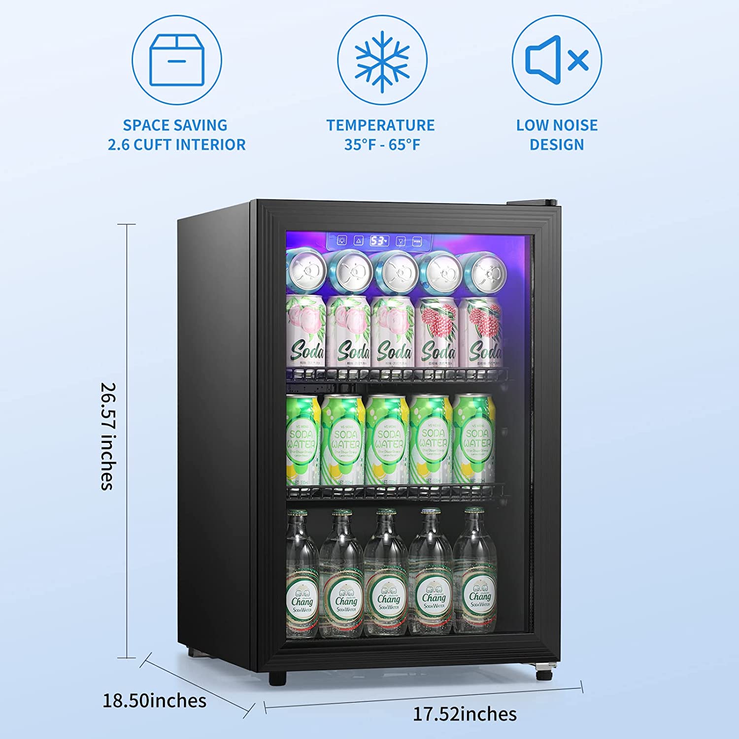 Mini Beverage Cooler Refrigerator