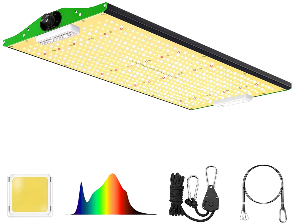 Viparspectra P2000 Full Spectrum 200W LED Grow Light with Upgraded SMD LEDs and Dimmable Plant Light New