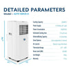 JHS A019-8KR/A 8,000 BTU Portable Air Conditioner with Dehumidifier and Remote New