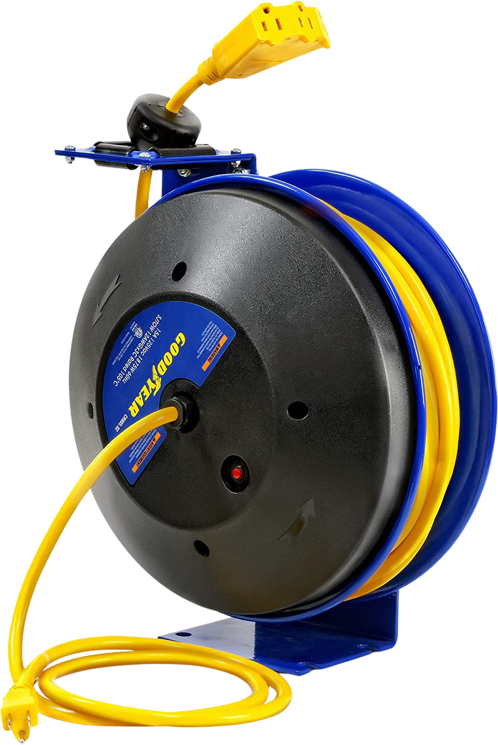 Goodyear GUR073 Retractable Extension Cord Reel Mountable 124AWG x