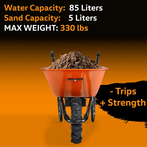 Super Handy GUO087 24V 12Ah 500W 330 lbs. Capacity Electric Wheelbarro FactoryPure