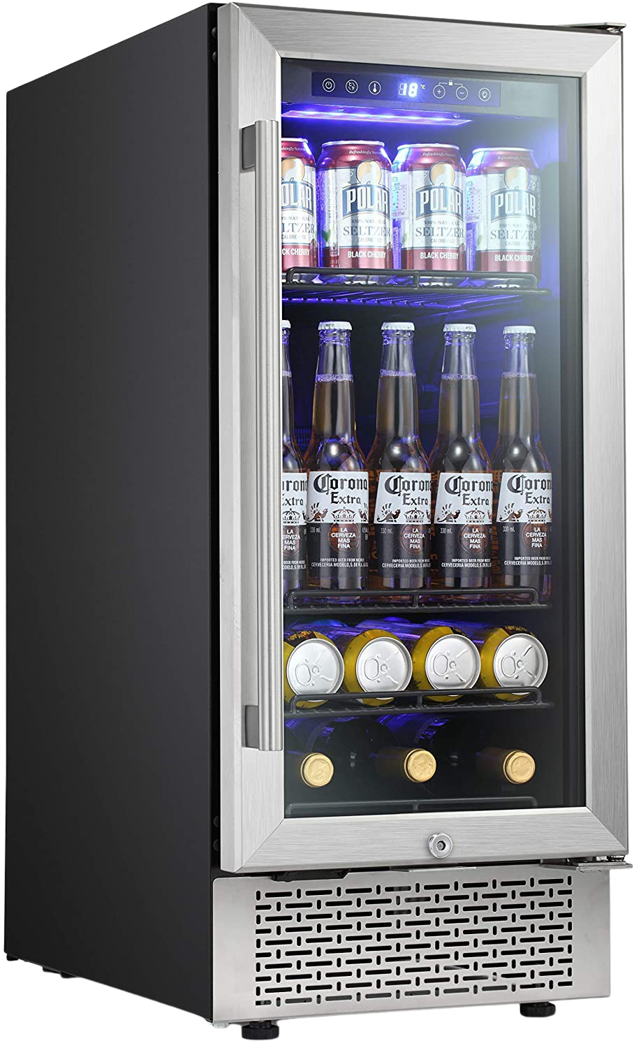 Antarctic Star W74C 15 Inch Beverage Refrigerator with Digital Memory Temperature Control New