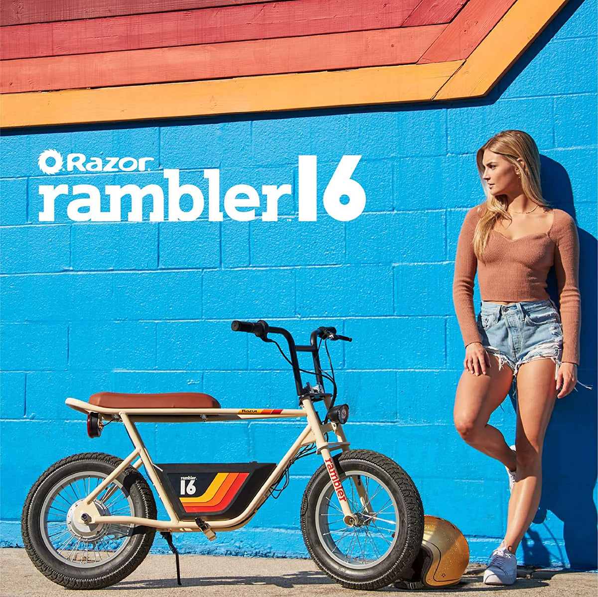 Razor Rambler 16 with Retro Style Up To 45 Minute Run Time 15.5 MPH Electric Mini Bike New