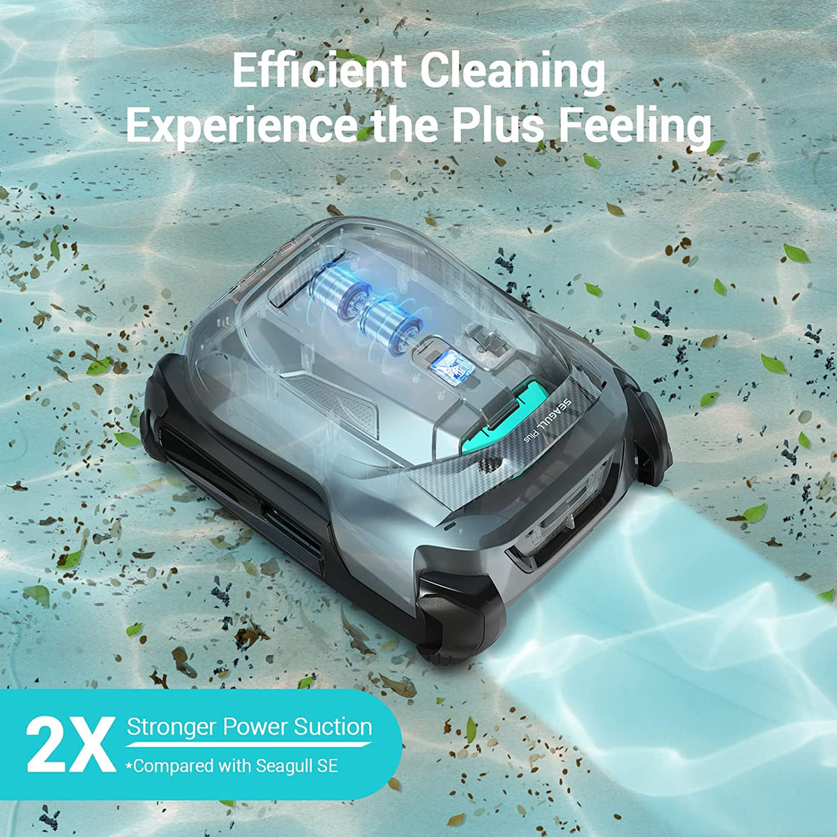 Aiper SEAGULL-PLUS Floor Cleaning Cordless Robotic Pool Cleaner Gray New