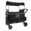 WonderFold W4 Elite Push/Pull 4-Passenger Quad Stroller Wagon Black New