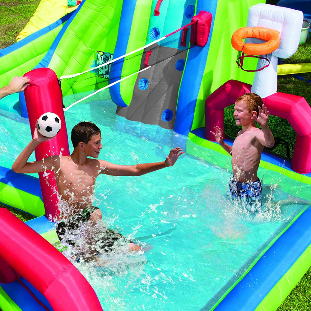 Banzai 90350A Aqua Sports 3 in 1 Water Slide Splash Park Multicolor New