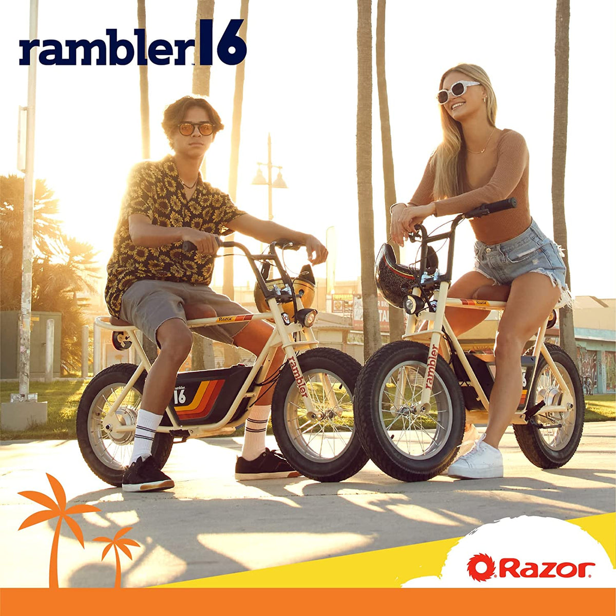 Razor Rambler 16 with Retro Style Up To 45 Minute Run Time 15.5 MPH Electric Mini Bike New