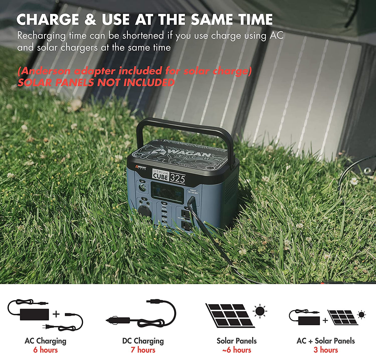 Wagan 8832 Lithium Cube 325 Portable Power Station 324Wh Backup Lithium Battery New