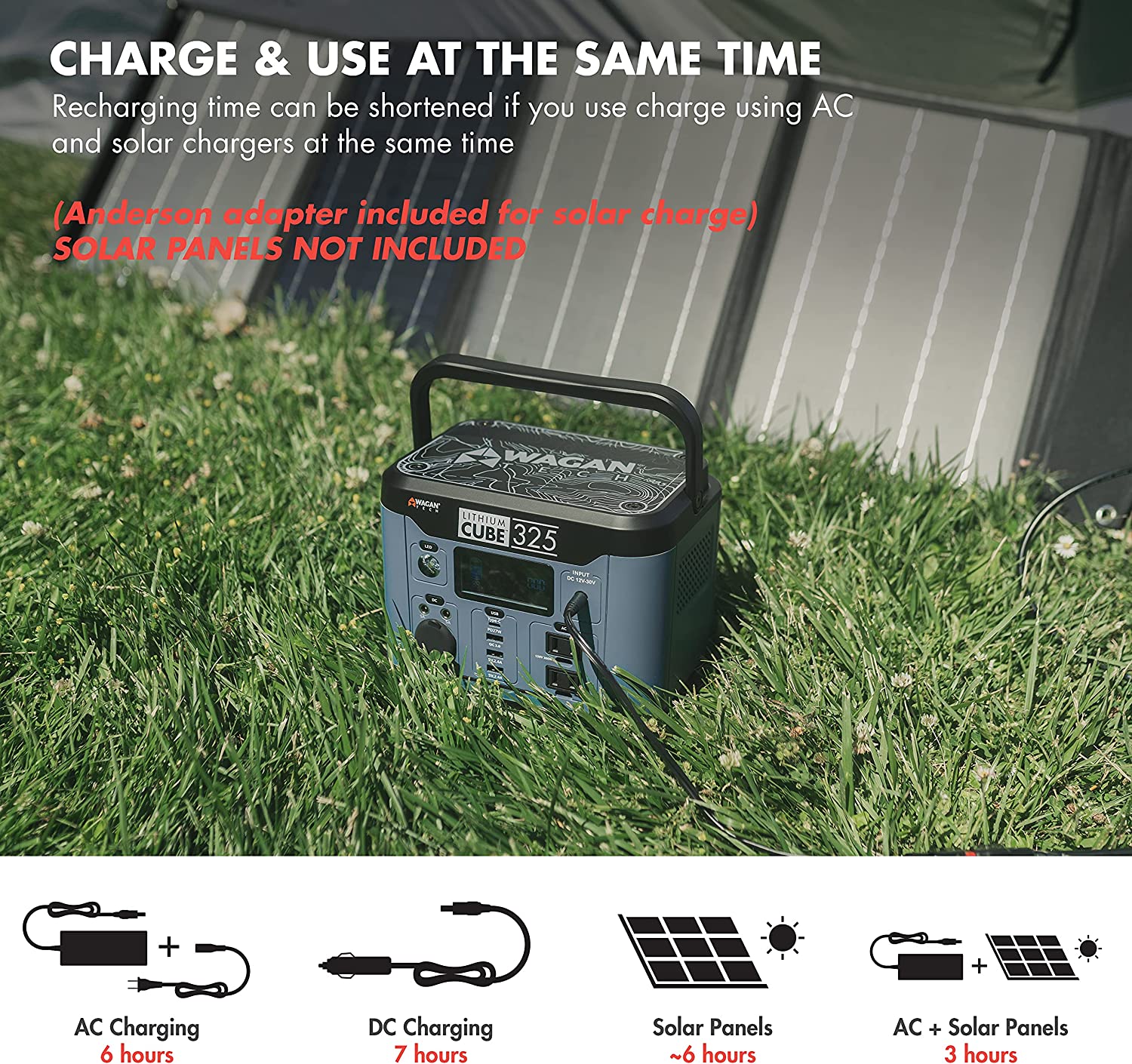 Wagan 8832 Lithium Cube 325 Portable Power Station 324Wh Backup Lithium Battery New