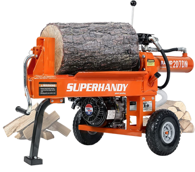 Super Handy GUO077 Portable 20 Ton Gas Powered Log Splitter New