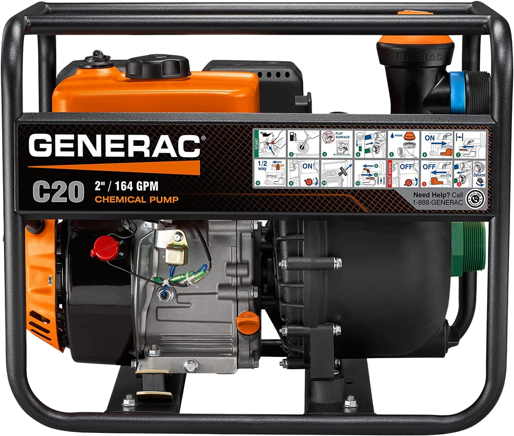 Generac 7126 2" Gas Powered Chemical Water Pump New
