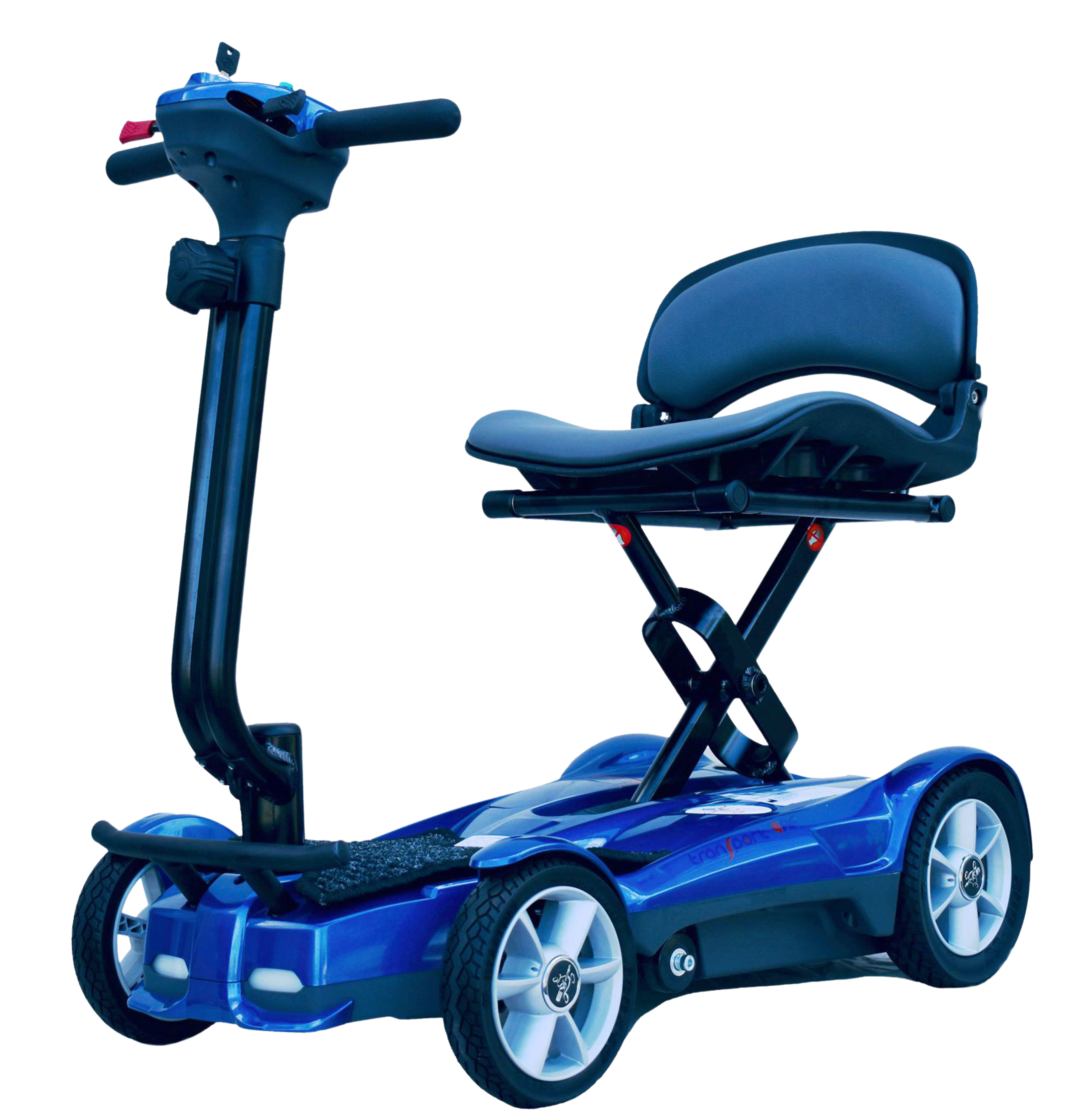 EV Rider S21F Transport AF4W Folding Mobility Scooter Sapphire Blue Open Box
