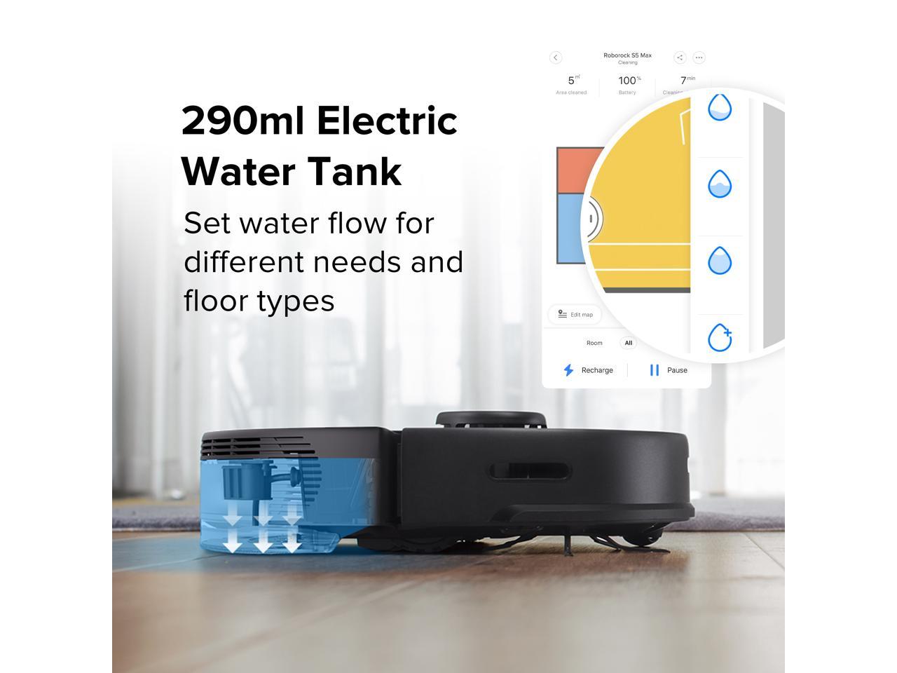 Roborock S5 Max Self Charging Vacuum and Mop Cleaner with Alexa and Google Assistant Black New