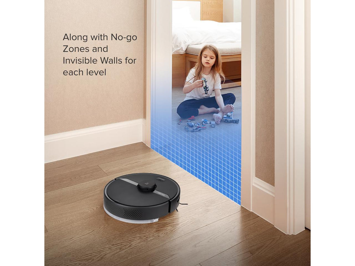 Roborock S6 Pure Multi-Level Mapping Robot Vacuum with Lidar Navigation and Wifi Black New