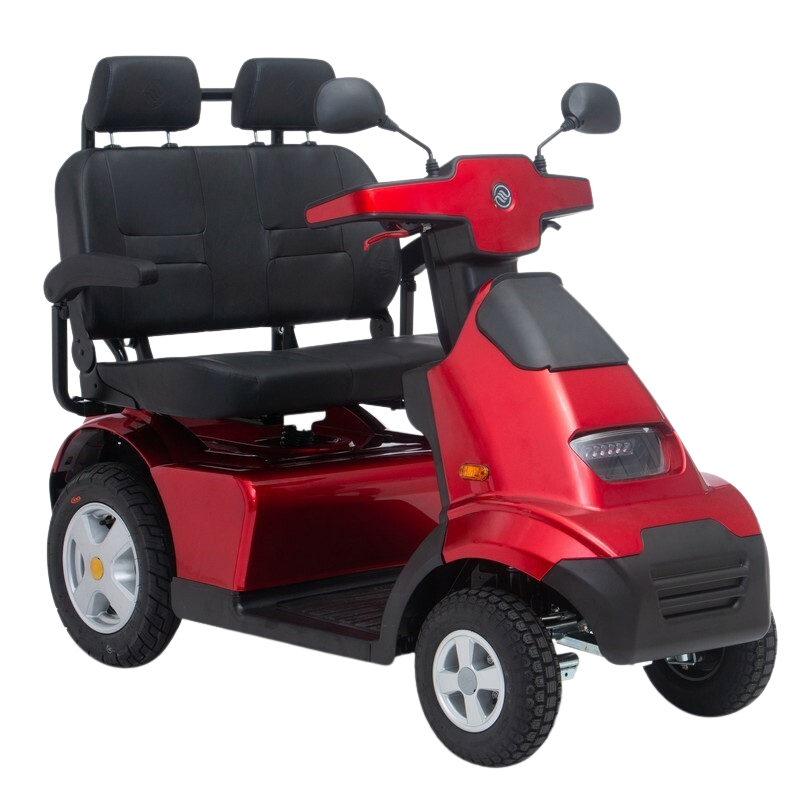Afikim Afiscooter S4 Duo 4 Wheel Electric Mobility Scooter Dual Seat Red New