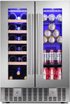 Antarctic Star W515 24 Inch 2 Door Dual Zone Beverage Refrigerator with Digital Memory Temperature Control New