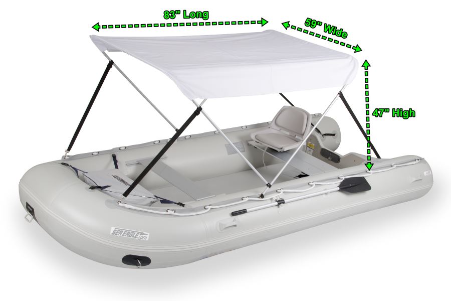 Sea Eagle FASTCAT14K_SWC Catamaran Inflatable Boat Swivel Seat Canopy Package New