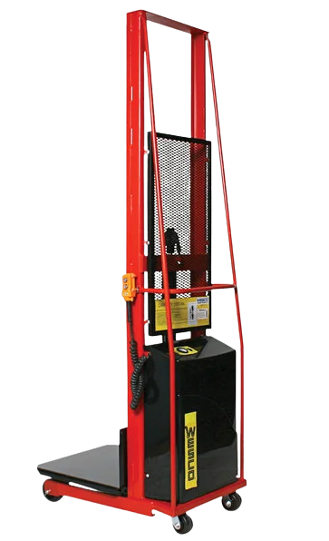 Wesco 261023 1000 lb. Power Lift Platform Stacker with 24" x 24" Platform and 68" Lift Height New