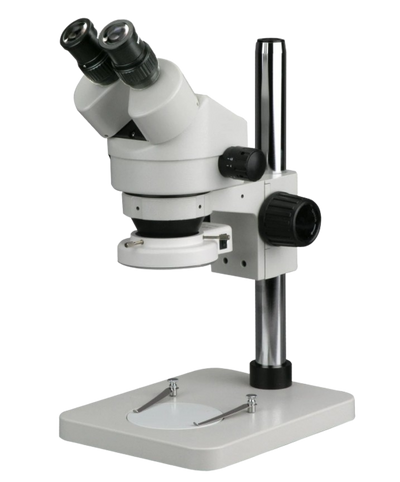 Amscope SM-1BSL-64S-V331 7X - 45X Stereo Binocular Microscope with 14 Inch Pillar Stand and 64 LED Ring Light New