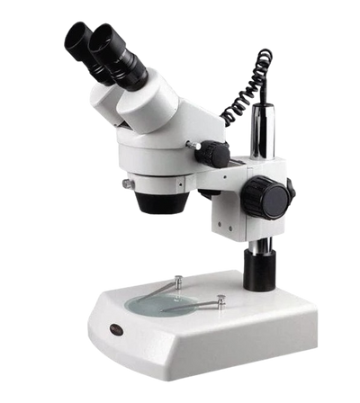 Amscope SM-2B 7X - 45X Binocular Stereo Zoom Microscope with Dual Halogen Lights New