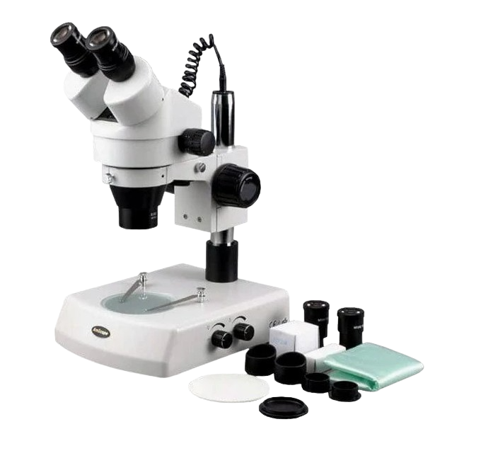 Amscope SM-2BYY 7X - 135X Binocular Stereo Zoom Microscope with Dual Halogen Lights New