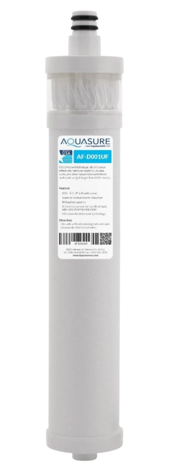 Aquasure AF-D001UF Dash Series 0.1 Micron Multistage Ultra Filtration Hollow Fibers with Microban Technology New