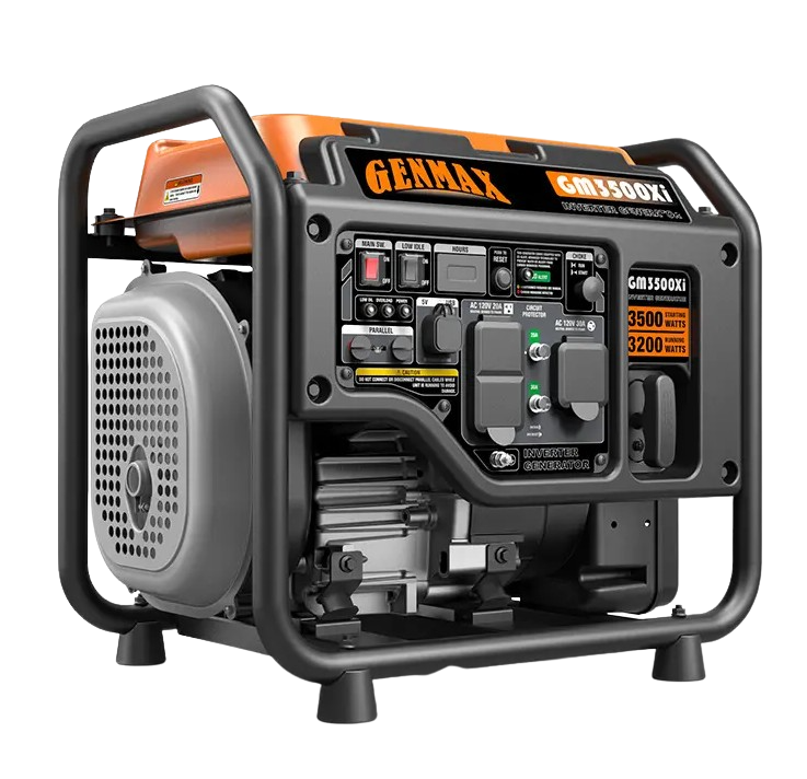 GENMAX GM3500Xi 30 Amp 3200W/3500W Recoil Start Gas Open Frame Inverter Generator with CO Detect New