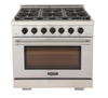Kucht KFX360 36" Professional Gas Range with 6 Sealed Burners and Convection Oven with NG & LP Options New
