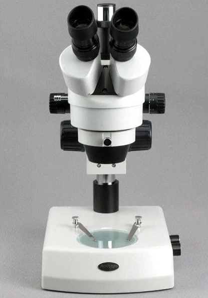 Amscope SM-2T 7X - 45X Trinocular Stereo Zoom Microscope with Dual Halogen Lights New