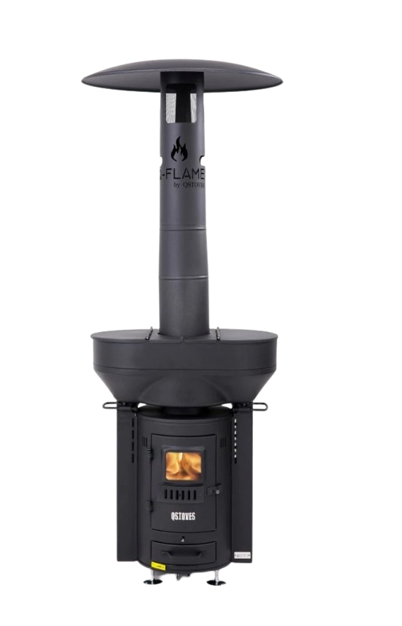 QStoves Q-Flame Outdoor Wood Pellet Patio Heater New