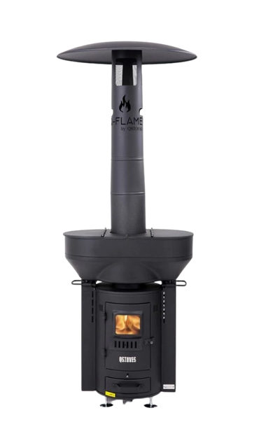 QStoves Q-Flame Outdoor Wood Pellet Patio Heater New