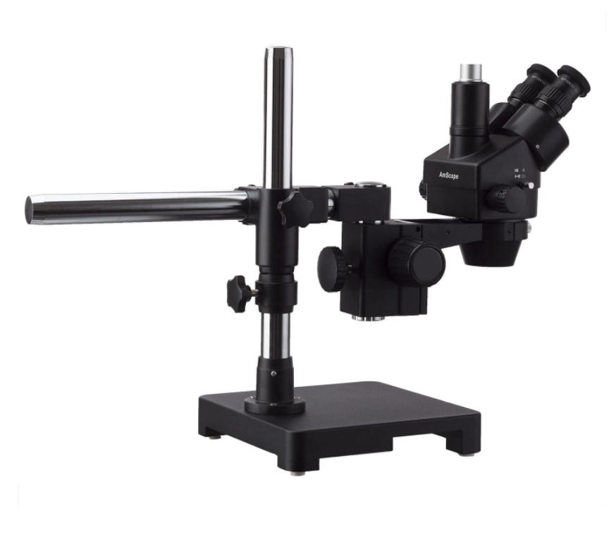 Amscope SM-3TX-80MB-B 3.5X - 45X Black Trinocular Stereo Zoom Microscope with 80 LED Ring Light New