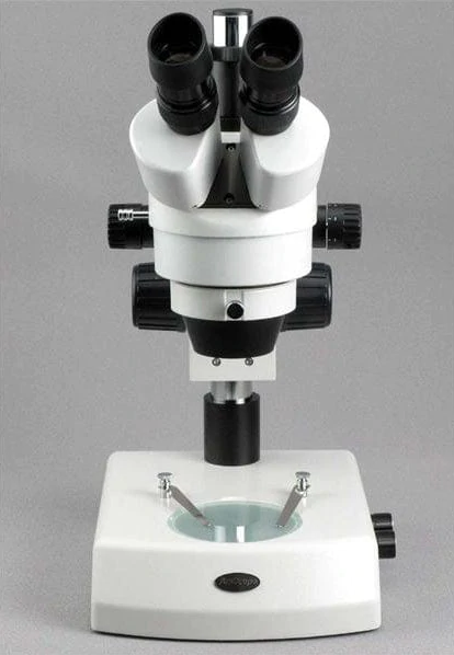 Amscope SM-2T-3M 7X - 45X Trinocular Stereo Zoom Microscope with Dual Halogen Lights and 3MP Camera New