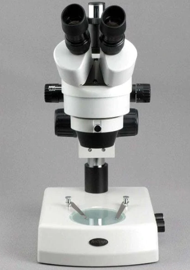 Amscope SM-2T-10M 7X - 45X Trinocular Stereo Zoom Microscope with Dual Halogen Lights and 10MP Camera New