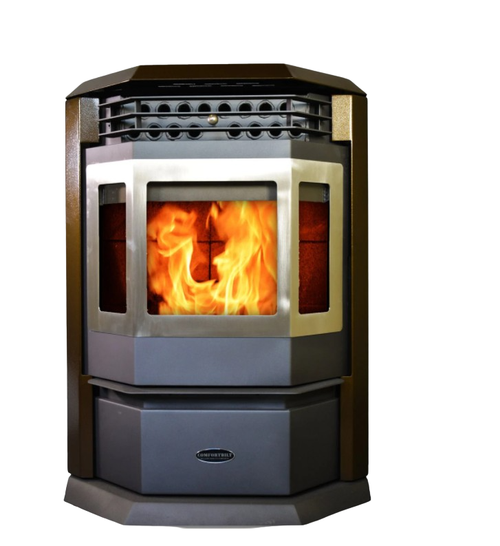 ComfortBilt HP22 2,800 sq. ft. EPA Certified Pellet Stove with Auto Ignition 55 lb Hopper Brown New