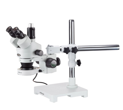Amscope SM-3T-80S 7X - 45X Trinocular Zoom Stereo Microscope with 80 LED Light New
