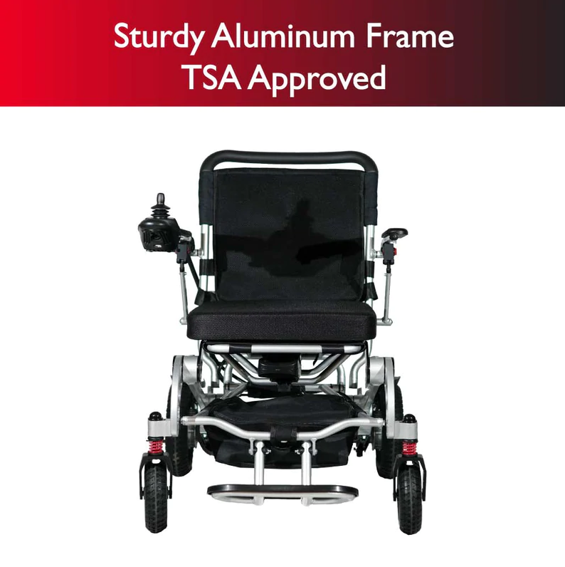 Zip’r ZIP13SLV Transport Pro Folding Electric Wheelchair Silver New