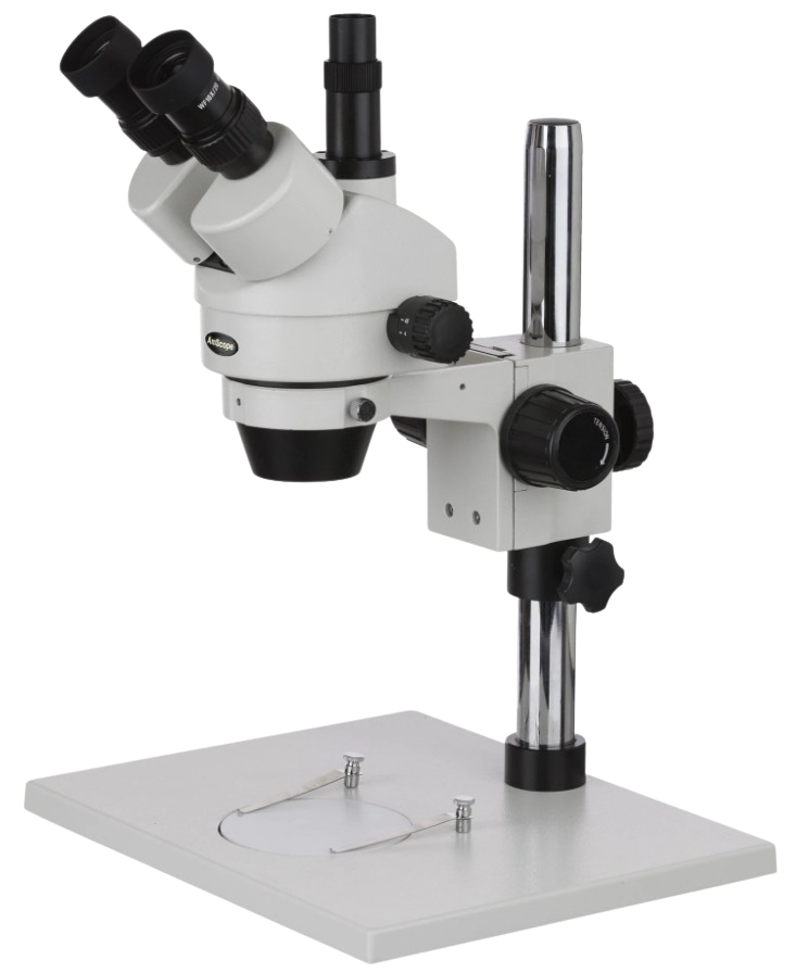 Amscope SM-1TZ 3.5X - 90X Trinocular Inspection Microscope with Super Large Stand New