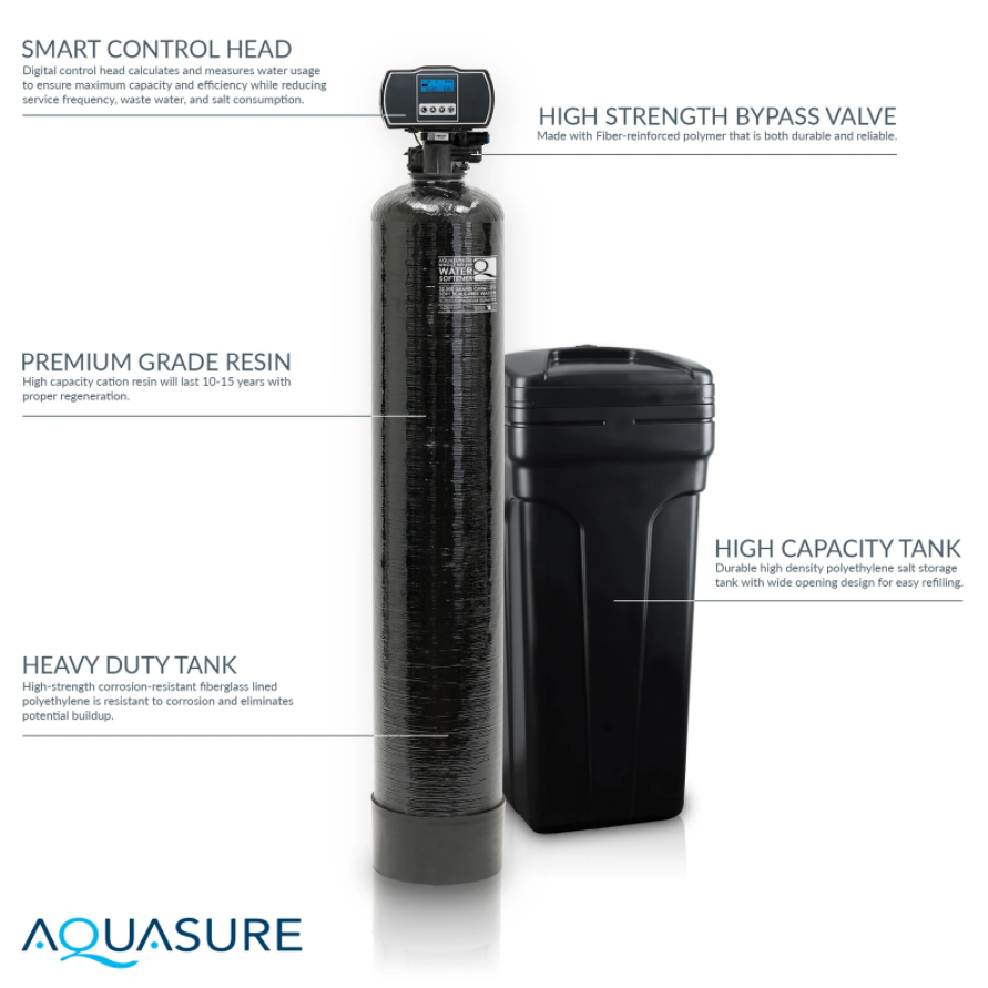 Aquasure AS-SE1000A Signature Elite Series 48,000 Grains Whole House Water Filter System New