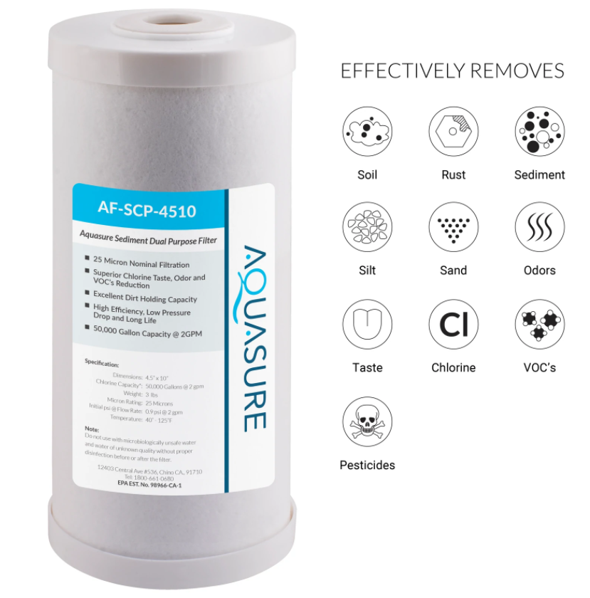 Aquasure AF-SCP-4510 Fortitude V Series 10 Inch High- Aquasure AF-SCP-4510 Fortitude V Series 10 Inch High-