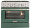 Kucht KNG361 36" Professional Gas Range with 6 Sealed Burners and Convection Oven with NG & LP Options New